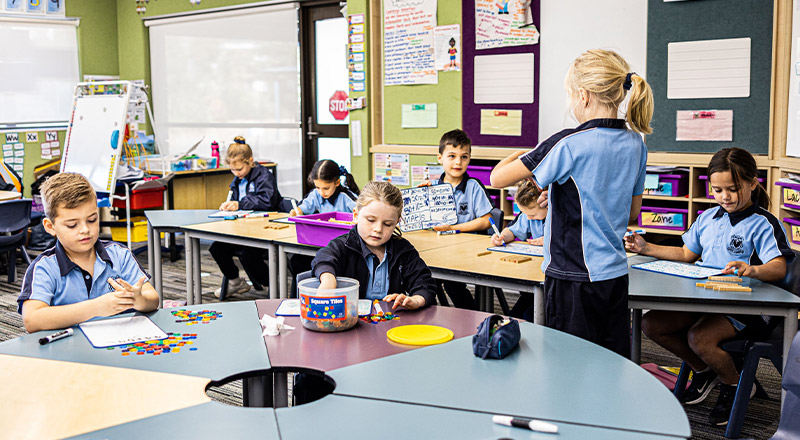 Interior of classroom at St Madeleine's Catholic Primary School Kenthurst