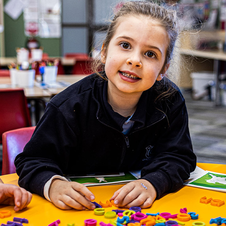 Smiling student at St Madeleine's Catholic Primary School Kenthurst